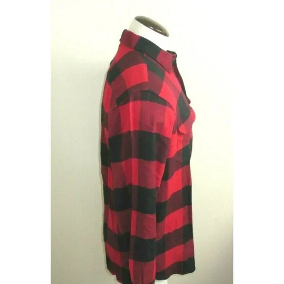 Levi's Men's Checked Jackson button up Work Shirt Red Black Classic Plaid NWT - Picture 3 of 6